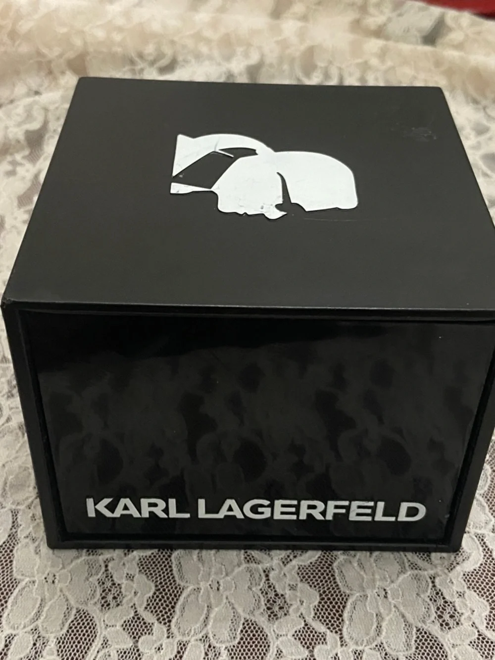 Karl Lagerfeld, KL6107, Rose Gold Tone Rhinestones Quartz Ladies Watch w/ Box